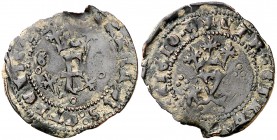 Reyes Católicos. Granada. 1 blanca. (Cal. 604 var) (Seb. 592 var). 0,91 g. Cospel irregular. (MBC).