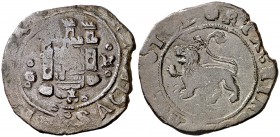 Reyes Católicos. Granada. 2 maravedís. (Cal. tipo 273, falta var) (Seb. 567). 4,51 g. Escasa. MBC-.