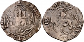 Reyes Católicos. Granada. 4 maravedís. (Cal. tipo 272, falta var) (Seb. 558). 7,06 g. Escasa. BC+/MBC-.