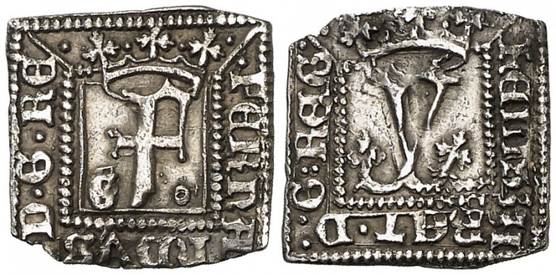 Reyes Católicos. Granada. 1/8 de real. (Cal. 516, reproduce el dibujo de Heiss y...