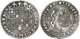 Reyes Católicos. Granada. 1 real. (Cal. 316 var). 3,35 g. Atractiva. Escasa así. EBC-.