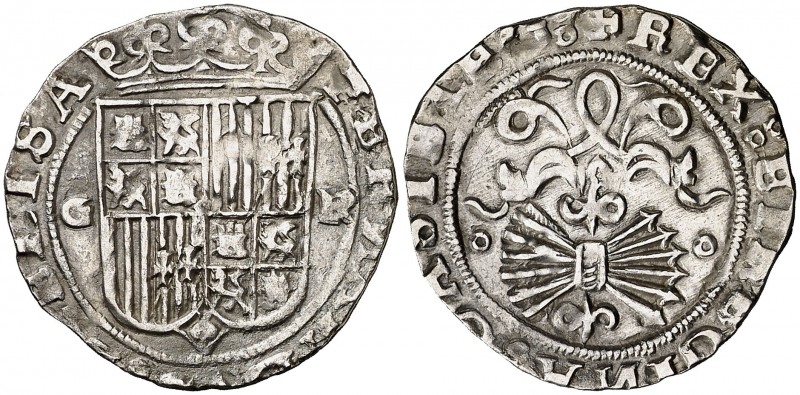 Reyes Católicos. Granada. 1 real. (Cal. 326 var, indica la letra del ensayador c...