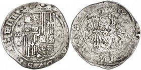 Reyes Católicos. Granada. 2 reales. (Cal. 253). 6,78 g. MBC.