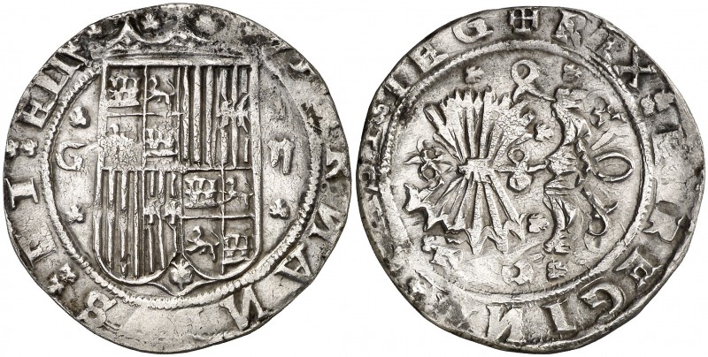 Reyes Católicos. Granada. 2 reales. (Cal. 254) 6,72 g. Leves oxidaciones. Muy re...