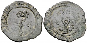 Reyes Católicos. Segovia. 1 blanca. (Cal. 625) (Seb. 641 var). 0,95 g. BC+.