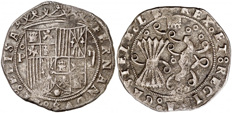 Reyes Católicos. Segovia. 2 reales. (Cal. 256 var). 6,31 g. Acueducto de cuatro ...