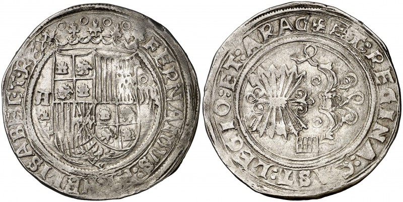 Reyes Católicos. Segovia. 4 reales. Inédita. 13,68 g. Acueducto de cuatro arcos ...
