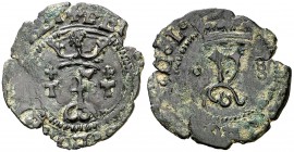 Reyes Católicos. Toledo. 1 blanca. (Cal. tipo 286, falta var) (Seb. 877). 0,95 g. Rara. MBC-.