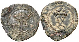 Reyes Católicos. Toledo. 1 blanca. (Cal. tipo 286, falta var) (Seb. 832). 1,25 g. MBC-.