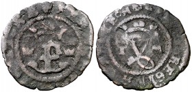Reyes Católicos. Toledo. 1 blanca. (Cal. tipo 286, falta var) (Seb. 847). 1,04 g. Rara. BC+.