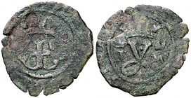 Reyes Católicos. Toledo. 1 blanca. (Cal. tipo 286, falta var) (Seb. 852). 0,76 g. Rara. BC+.