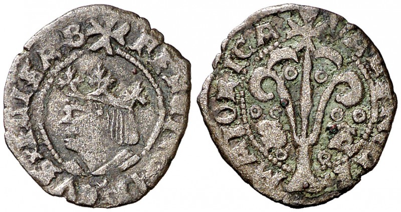Reyes Católicos. Valencia. 1 diner. (Cal. 165) (Cru.V.S. 1215) (Cru.C.G. 3126). ...