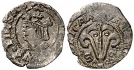 Reyes Católicos. Valencia. 1 diner. (Cal. 165) (Cru.V.S. 1215.4) (Cru.C.G. 3126). 0,69 g. MBC.