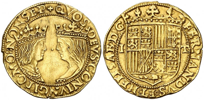 Reyes Católicos. Nápoles. Ducado. (Cal. 155) (Cru.C.G. 3184, mismos cuños) (MIR....