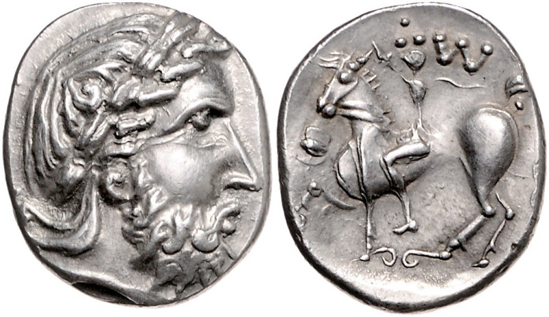 OSTKELTEN, AR Tetradrachme des W-Reiter-Typs (3.-2.Jh.v.Chr.), Marmarosch u. Wes...