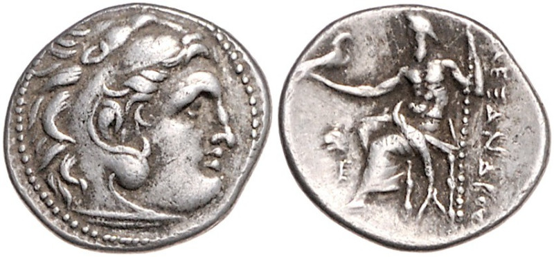GRIECHENLAND, THRAKIEN. Lysimachos, 323-281 v.Chr., AR Drachme (305-297 v.Chr.),...