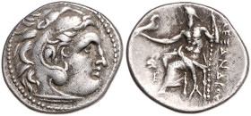 GRIECHENLAND, THRAKIEN. Lysimachos, 323-281 v.Chr., AR Drachme (305-297 v.Chr.), Ionien, Stadt Magnesia. Herakleskopf n.r. Rs.Zeus thronend n.l., i.F....
