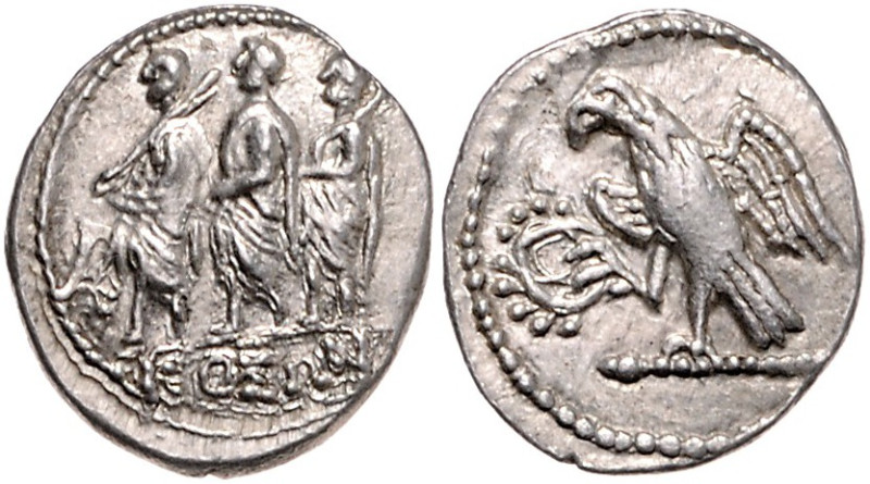 GRIECHENLAND, THRAKIEN / Stadt Olbia, AR Drachme (1.Jhd.v.Chr.). Konsul M. Iuniu...