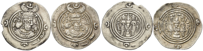 SASANIDEN, Xusro II., 590-628, AR Drachme, Jahr 34 =623, NH =Nahr-Tire (Xuzistan...