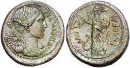 RÖMISCHE REPUBLIK, Julius Caesar, 59-44 v.Chr., AE Dupondius (C.Clovius, Praefectus Urbi, 45 v.Chr.). Drap. Victoriabüste r., dah. Stern, CAESAR [DIC ...