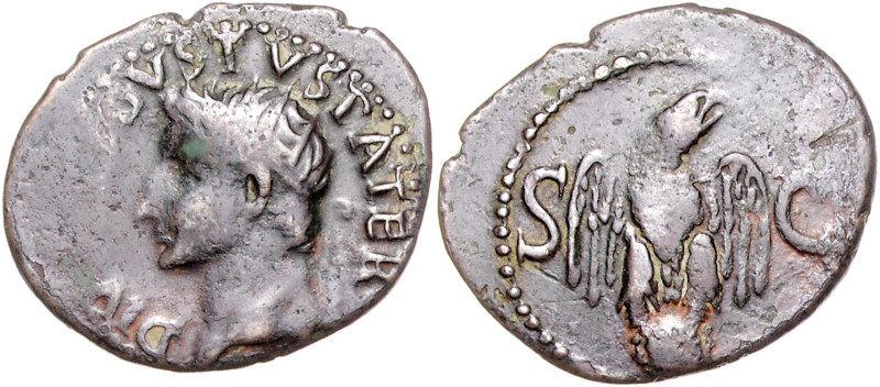 RÖMISCHES REICH, Augustus, 27 v.-14 n.Chr., posthum unter Tiberius, 14-37, AE As...