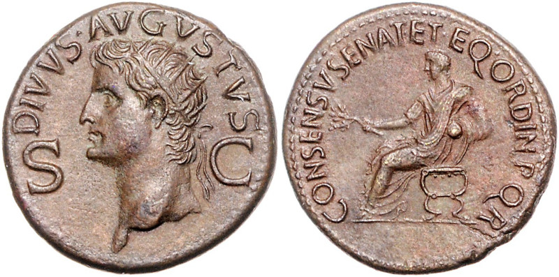 RÖMISCHES REICH, Augustus, 27 v.-14 n.Chr., posthum unter Caligula, 37-41, AE Du...