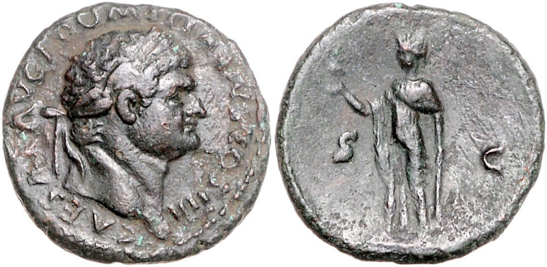 RÖMISCHES REICH, Domitian als Caesar, 69-81, AE Sesterz COS VII =80-81, Rom. Bel...