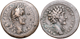 RÖMISCHES REICH, Antoninus Pius und Marcus Aurelius, 139-161, AE 33. Kypros (Zypern). Belorb. Kopf des Antoninus Pius r. Rs.Drap. Büste des Marcus Aur...