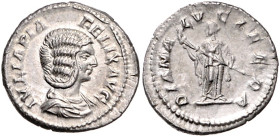 RÖMISCHES REICH, Julia Domna, Gemahlin des Septimius Severus, +218, AR Denar 211-217, Rom. Brb. r. Rs.Diana steht l., Fackel haltend. 3,17g.
vz/ss-vz...