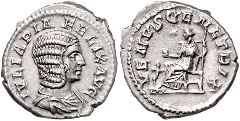 RÖMISCHES REICH, Julia Domna, Gemahlin des Septimius Severus, +218, AR Denar (19...