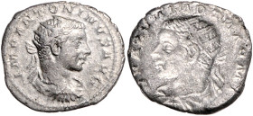 RÖMISCHES REICH, Elagabal, 218-222, AR Antoninian (218-222), Rom. Büste r. mit Strahlenkrone. Rs.Incusum der Vorderseite. 4,29g.
ss/ss-vz
RIC -