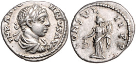 RÖMISCHES REICH, Elagabal, 218-222, AR Denar COS II =218-219, Rom. Belorb. Büste r. Rs.Äquitas l. stehend, hält Waage und Füllhorn, COSVL II PP. 2,83g...