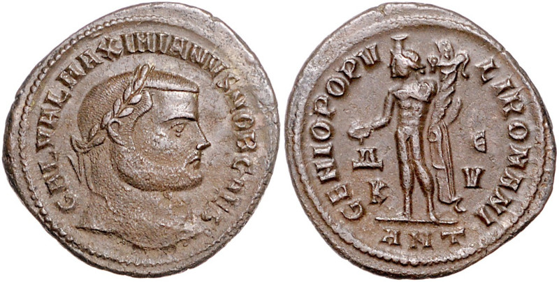 RÖMISCHES REICH, Galerius als Caesar, 293-305, AE Follis (ca.300-301), Antiochia...