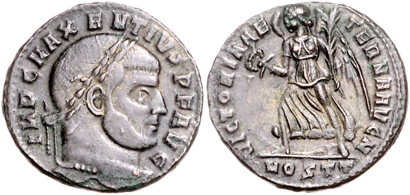 RÖMISCHES REICH, Maxentius, 306-312, AE Follis (309-312), MOSTT =Ostia. Belorb. ...