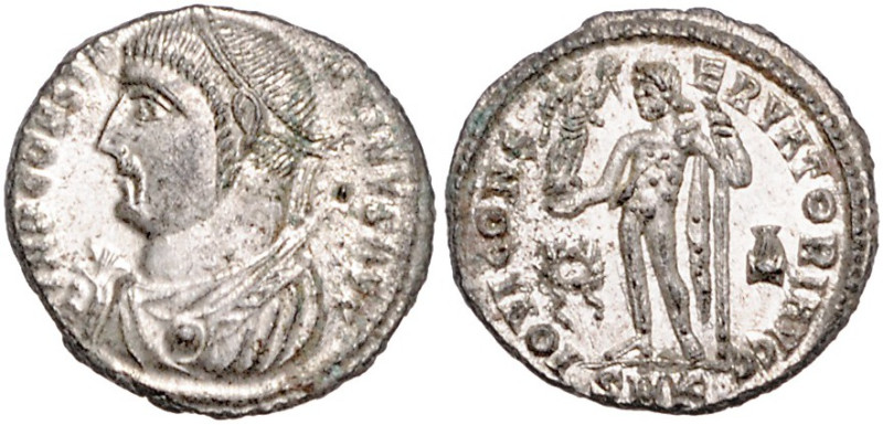 RÖMISCHES REICH, Constantin I. der Große, 307-337, AE Follis (317-320), Kranz D ...