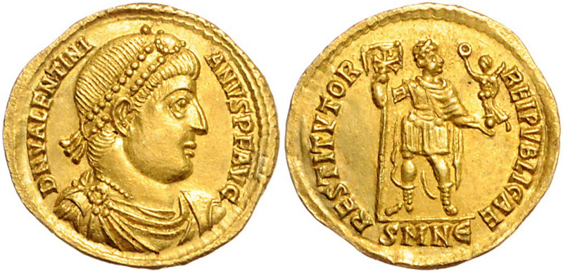 RÖMISCHES REICH, Valentinian I., 364-378, AV Solidus (364-367), SMNE =Nicomedia....