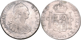 BOLIVIEN, Karl IV., 1788-1808, 8 Reales 1792 PTS PR, Potosi. 26,99g.
s/ss
KM 73; C.-C.14921