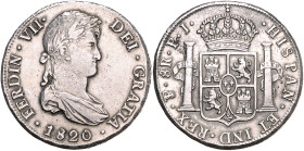 BOLIVIEN, Ferdinand VII., 1808-1825, 8 Reales 1820 PTS PJ, Potosi. 27,30g.
l.korr., ss+
KM 84