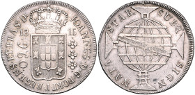 BRASILIEN, Johannes, Prinzregent, 1805-1818, 960 Reis 1816 B, Bahia. Überprägungsspuren. 26,85g.
ss
KM 307.1