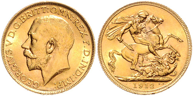 GROSSBRITANNIEN, Georg V., 1910-1936, Sovereign 1912.
Ware ist MwSt-befreit
VA...