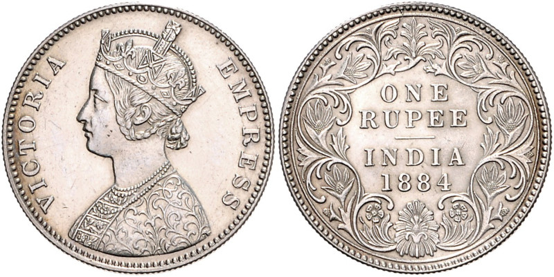 INDIEN, Victoria, 1837-1901, Rupie 1884 B, Bombay.
vz
KM 492