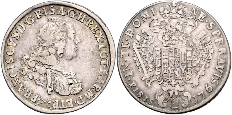 ITALIEN / TOSKANA, Franz II. von Lothringen, 1738-1765, 10 Paoli 1765, Florenz. ...