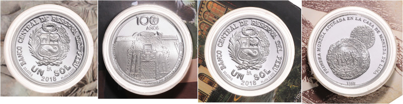 PERU, Republik, seit 1821, Un Sol 2018 von F.E.Chunocca, 100 Jahre Nationale Aut...