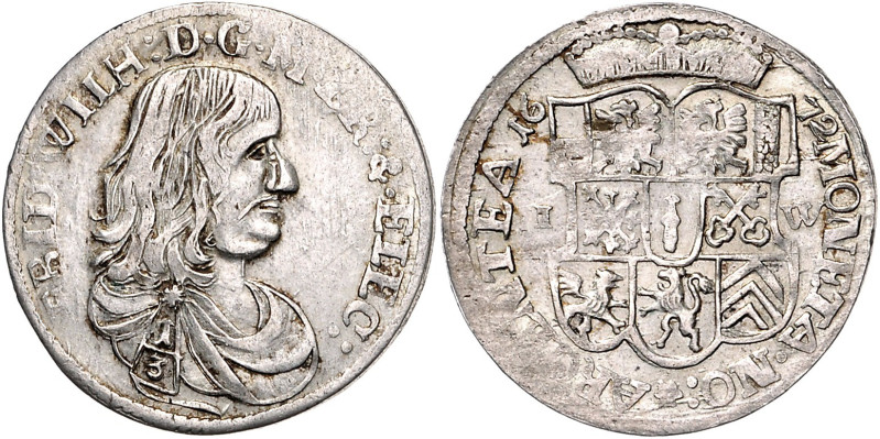 BRANDENBURG-PREUSSEN, Friedrich Wilhelm der Große Kurfürst, 1640-1688, 1/3 Taler...