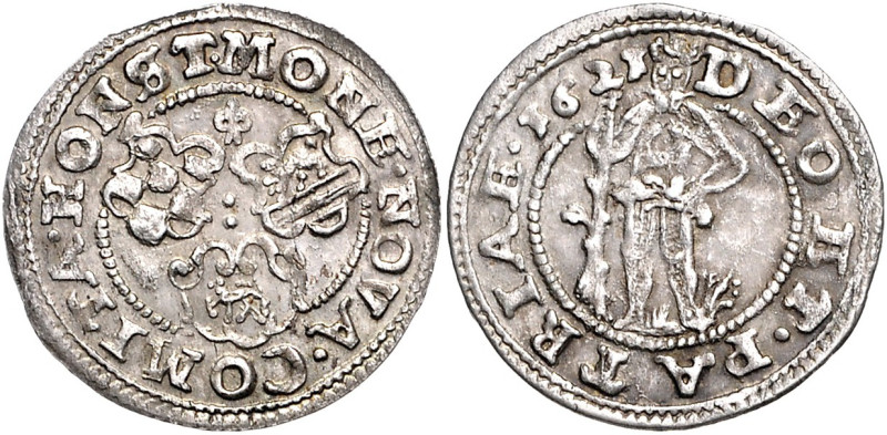 HOHNSTEIN, GRAFSCHAFT, Friedrich Ulrich (Br.-Wolfb.), 1613-1634, Kipper 12 Kreuz...