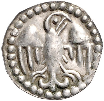 ROTTWEIL, KÖNIGLICHE MÜNZSTÄTTE, Anonym, 1180-1330, Pfennig o.J. (1240/50). Adle...