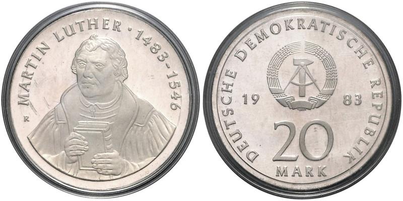 DEUTSCHE DEMOKRATISCHE REPUBLIK, 1949-1991, 20 Mark 1983. Martin Luther.
PP
J....