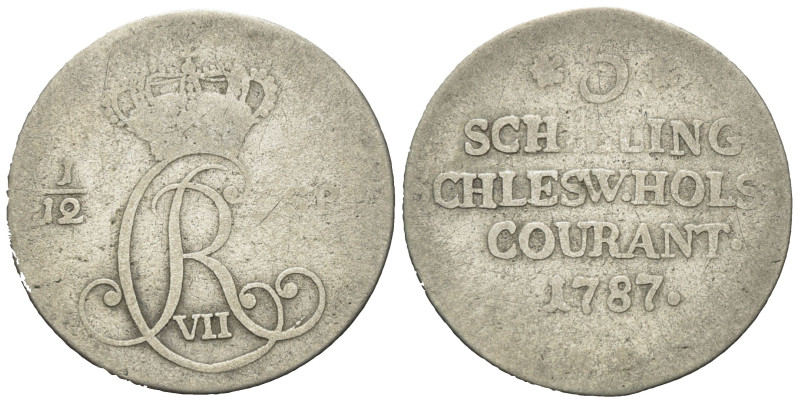 SCHLESWIG-HOLSTEIN, Christian VII. von Dänemark, 1766-1808, 1/12 Speciestaler =5...