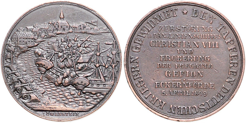 SCHLESWIG-HOLSTEIN, Zeit der Erhebung, 1848-1851, Br.-Med. 1849 v. Löwenstein a....
