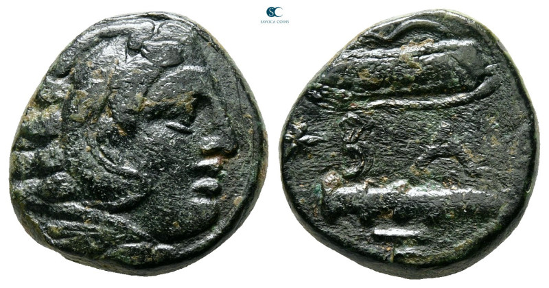 Kings of Macedon. Uncertain mint. Alexander III "the Great" 336-323 BC. 
Bronze...